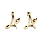 304 Stainless Steel Charms, Laser Cut, Real 14K Gold Plated, Letter A, 11x6.5x1.5mm, Hole: 1mm