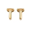304 Stainless Steel Charms, Letter, Ion Plating(IP), Real 18K Gold Plated , Letter T, 7.5x5x3.5mm, Hole: 1.8mm