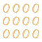 12Pcs Crystal Rhinestone Grooved Finger Ring, Textured 201 Stainless Steel Jewelry for Women, Golden, US Size 6 1/2(16.9mm)