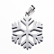 Tarnish Resistant 304 Stainless Steel Pendants, Christmas, Snowflake, Stainless Steel Color, 33.5x27x1.5mm, Hole: 3x5mm