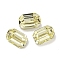 Glass Rhinestone Cabochons, Flat Back & Back Plated, Faceted, Recctangle, Jonquil, 6x4x3mm