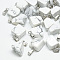 Natural Howlite Pendants, with Stainless Steel Snap On Bails, Nuggets, 20~30x12~18x7~15mm, Hole: 6x4mm