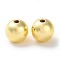Rack Plating Brass Beads, Long-Lasting Plated, Lead Free & Cadmium Free, Round, Golden, 10x9mm, Hole: 2mm