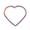 304 Stainless Steel Linking Rings, Textured, Heart, Rainbow Color, 24x26x1mm, Inner Diameter: 21x24mm