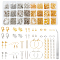 DIY Earring Making, with Metal Earring Hook, Lobster Claw Clasp, Jump Ring, Bead Cap, Ribbon End, Cord End, Head Pin and Findings, Mixed Color, 21.8x11x3cm
