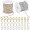 SUPERFINDINGS 10m Necklace Chains Roll Brass DIY Chain Jewelry Making Kits with 20Pcs Zinc Alloy Lobster Clasps,60Pcs Iron Jump Rings for DIY Necklace Bracelet Anklet Making