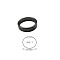 Synthetic Hematite Plain Band Rings, US Size 7(17.3mm)