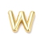 Rack Plating Brass Pendants, Balloon Letter Charm, for Personalized Name Necklaces Making, Long-Lasting Plated, Lead Free & Cadmium Free, Real 18K Gold Plated, Letter W, 21.5x26x5mm, Hole: 2mm