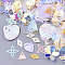 Ornament Accessories, PVC Plastic Paillette/Sequins Beads, Mixed Shapes, Sandy Brown, 3~11x3~12x0.4~1.5mm, Hole: 0.9~1.4mm