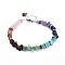 Chakra Jewelry Natural & Synthetic Gemstone Chip Anklets, with Tibetan Style Alloy Spacers Beads and 304 Stainless Steel Lobster Claw Clasps, 9-1/2 inch(24cm)