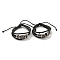 PU Imitation Leather Cord Triple Layer Multi-strand Bracelets, Alloy Links Bracelets, Mixed Color, Inner Diameter: 2-1/4~3-3/4 inch(5.7~9.5cm)