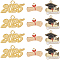 60Pcs 3 Styles Graduation Season Alloy Pendants, with Enamel, Golden, 14~22.5x20~33x1.5~2mm, Hole: 1.8~3mm, 20pcs/style