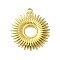 304 Stainless Steel Pendants, Round Ring Charm, Golden, 27x24x2.5mm, Hole: 1.8mm