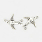 Tibetan Style Links, Cadmium Free & Nickel Free & Lead Free, Bird, Antique Silver, 17x20x2mm, Hole: 2mm