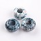 Dyed Rondelle Natural Ocean White Jade Beads, Large Hole Beads, Dark Slate Gray, 15x8mm, Hole: 6mm