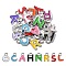 20Pcs Alloy Pendants, with Enamel, Mixed Color Random Letter Charm, Platinum, 10x7~9x1.5mm, Hole: 1.6mm
