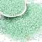 Imitation Cat Eyes Glass Seed Beads, Dyed, Cylinder, Medium Aquamarine, 1.6x1.3mm, Hole: 0.8mm, about 60000pcs/pound