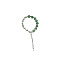Natural Green Aventurine Round Beaded Bracelet, Platinum, 7-1/8~9-1/8 inch(18~23cm)