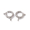 Non-Tarnish 201 Stainless Steel Spring Ring Clasps, Stainless Steel Color, 13x2.5mm, Hole: 3mm