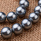 Polished Round Grade A Shell Pearl Bead Strands, Slate Gray, 8mm, Hole: 1mm, about 49pcs/strand, 16 inch