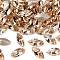 Preciosa® MAXIMA Crystal Fancy Stones, Czech Crystal, 435 14 615 Navette(Horse Eye), Dura Foiling, 90300 Light Peach, 15x7mm