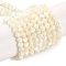 Shell Beads Strands, Faceted, Round, 3.8~4.5mm, Hole: 0.8mm, about 91pcs/strand, 38.5cm