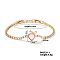 Cute Brass Heart-shaped Bracelets, Sparkling Rhinestones Bracelets for Women