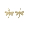 Brass Pendants, Dragonfly Charms, Rack Plating, Long-Lasting Plated, Cadmium Free & Lead Free, with Jump Ring, Real 18K Gold Plated, 9x12x1mm, Hole: 4mm