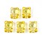 Baking Paint Transparent Glass Beads, Bear with Heart, Champagne Yellow, 20~20.5x14.5~15x13.5~14mm, Hole: 1.5~1.6mm