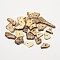 Dyed Chip Coconut Beads, BurlyWood, 14~31x8~13x2~4mm, Hole: 1.5~2mm, about 882pcs/500g