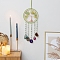 Tree of Life Natural Peridot & Agate Woven Net Suncatchers, Chakra Theme Hanging Pendant Decorations with Glass Beaded, 660mm