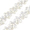 Electroplate Glass Beads Strands, Flower, Light Yellow, 12x12.5x7mm, Hole: 1mm, about 54~55pcs/strand, 24.57~24.96 inch(62.4~63.4cm)