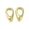 Brass Spring Gate Rings, Cadmium Free & Nickel Free & Lead Free, Oval, Golden, 12x6x3mm, Hole: 1mm