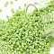 Cylinder Seed Beads, Opaque Colours Luster, Uniform Size, Green Yellow, 2x1.5mm, Hole: 0.8mm, about 40000pcs/bag, about 450g/bag