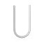 Tarnish Resistant 201 Stainless Steel Links connectors, Letter, Stainless Steel Color, Letter.U, 37x20x1mm, Hole: 1mm