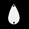 Tarnish Resistant 201 Stainless Steel Link Connectors, Laser Cut, Teardrop, Stainless Steel Color, 14x8.5x1mm, Hole: 1.2mm