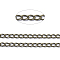Brass Twisted Chains, Curb Chains, Soldered, Cadmium Free & Nickel Free & Lead Free, with Spool, Antique Bronze, 3x2x0.45mm, about 328.08 Feet(100m)/roll