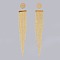Brass Ball Chains Dangle Earrings, with Brass Slide On End Clasp Tubes and 304 Stainless Steel Stud Earring Findings, Golden, 132.5mm, Pin: 0.6mm