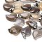Natural Grey Agate Pendants, with 201 Stainless Steel Finding, Heart, 22x15~16.5x6mm, Hole: 5x7mm