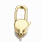 Brass Lobster Claw Clasps, Cadmium Free & Nickel Free & Lead Free, Flat Round, Real 16K Gold Plated, 19.5x9x4mm, Hole: 1x1.4mm