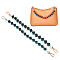 WADORN 2 Styles Acrylic Bead Handle Chain, 12.2 Inch Resin Handbag Chain Handle Short Shoulder Strap with Metal Buckles Bag Decoration Chain Charms for Purse Wallet Clutch Crafts Making