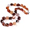 Red Agate Nuggets Beaded Necklaces for Women Men, 20.08~21.26 inch(51~54cm)