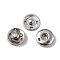 Non-Tarnish 202 Stainless Steel Snap Buttons, Garment Buttons, Sewing Accessories, Stainless Steel Color, 12x4.5mm