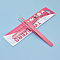 Stainless Steel Tweezers, Bend Head, Hot Pink, 11.6x1cm