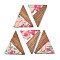 Resin and Walnut Pendants, Triangle, Mixed Color, 36.5x30.5x2.5mm, Hole: 2mm