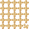 1 Box 80pcs Alloy Cross Beads Gold Crosses Beads Metal Tibetan Golden Crucifix Center Crosses Space Bead Bulk for Jewelry Making Holiday Bracelet Necklace Beading Accessories Supplies Crafts