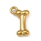 304 Stainless Steel Pendants, Bone Charm, Golden, 16x10x3.5mm, Hole: 1.8mm