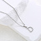 Stainless Steel Alphabet Pendant Necklaces for Women, Stainless Steel Color, Letter D