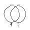 2Pcs 2 Style Yin Yang Matching Couple Necklaces Set, Alloy Enamel Pendant Necklaces with Imitation Leather Cords, Mixed Color, 17.52 inch(44.5cm), 1Pc/style