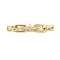 Brass Micro Pave Cubic Zirconia Fold Over Clasps, Cadmium Free & Nickel Free & Lead Free, Star, Real 18K Gold Plated, 50mm